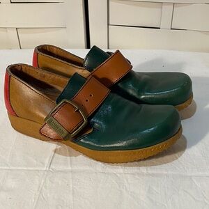 Vintage Famolare Green and Brown Shoes